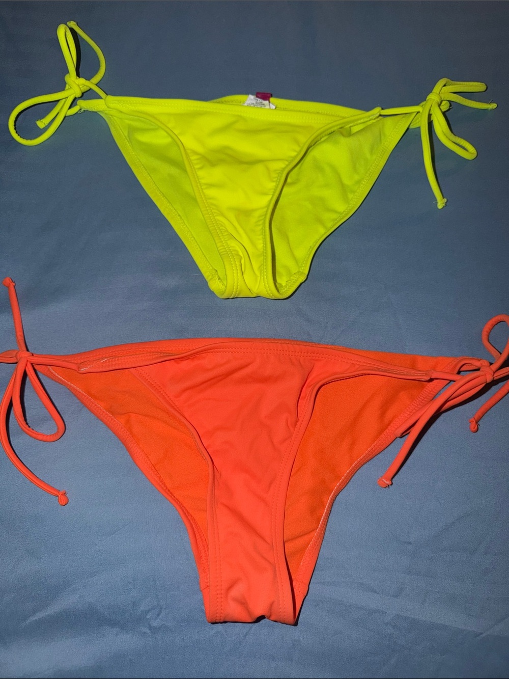 OP Neon Yellow & Neon Orange Tie-Side Bikini Bottoms